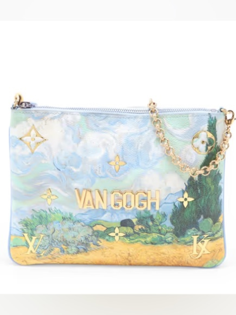 Louis Vuitton Jeff Koons Pochette Van Gogh Chain Pouch Masters Collection
